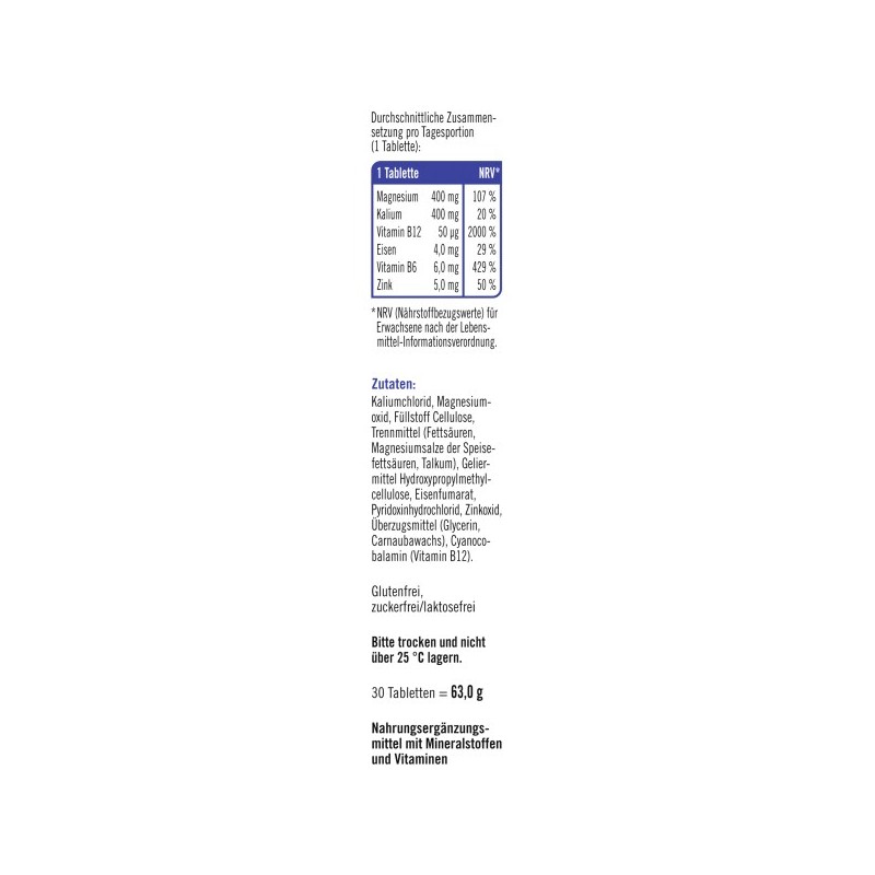 탁소피트 taxofit 마그네슘 400+칼륨 정제 30정 63g Taxofit Magnesium 400