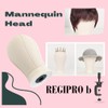 Regipro b Mannequin Head with Desktop Clamp Canvas Faceless Wig