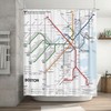 Boston Subway Map Shower Curtain White Subway Map Shower Curtains
