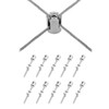 10Pcs Cross Cable Clamps 316 Stainless Steel Corrosion Resistant Cross
