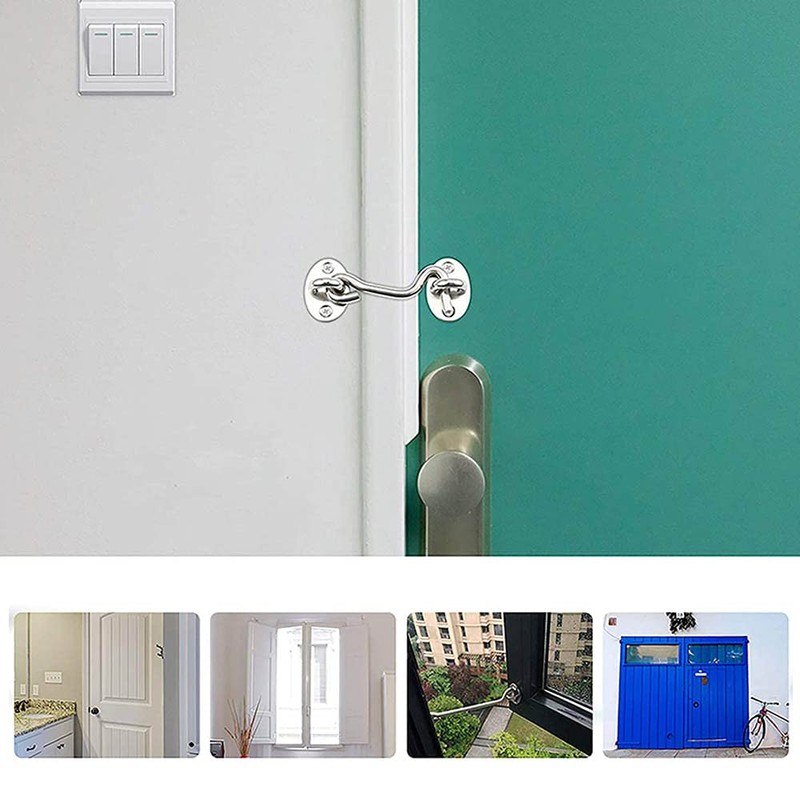 Door Hook and Eye Latch Stopper for Door Gate Window