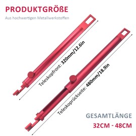 Kaelah Adjustable Tailgate, Support Rod for Motorhome, Car Door Support Bar Made of High-Quality Aluminium Alloy, Adjustable Tailgate Stand for Fresh Air