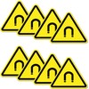 Pack of 8 Warning Stickers 6 x 5 cm Magnet