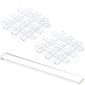 200 Pcs 0.040" X1/4" x 2" Clear Setting Blocks for Glass Shower Glass Shims Bulk Clear Plastic Setting Blocks for Mirrors Bathroom Shower Mounting Room Kitchen Window Spacer Construction Shim