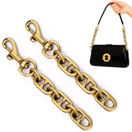 AIERSA 2Pcs Gold Purse Extender Chain,Metal Bag Extender Chains for Women,Short Purse Shoulder Strap for Tote Crossbody Bag Handbags Accessories
