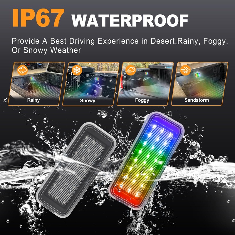 NEIFILES RGB LED Truck Bed Light Cargo Area Lights Compatible