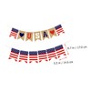 jojofuny 2sets USA Patriotic Bunting American Independence Day Banner Love