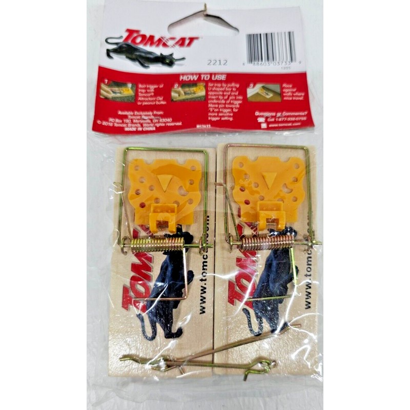 Tomcat Metal Pedal Sustainably Sourced FSC Wood Snap Mouse Traps