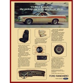1973 Ford Ranchero, The Pickup Car - NEW METAL SIGN: 12 x 16" Ships Free