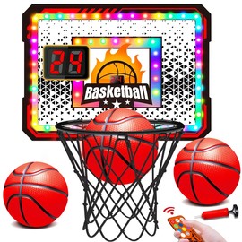 VATOS Basketball Hoop Indoor for Kids Light up Basketball Game