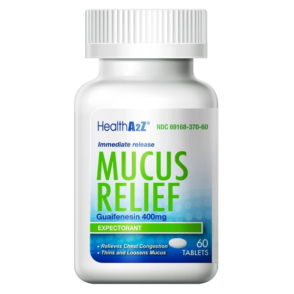 HealthA2Z® Mucus Relief | Guaifenesin 400mg | No Benzene |