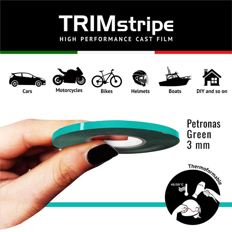 4R Quattroerre.it 10457 Trim Stripes Petronas Green 3mm x 10m