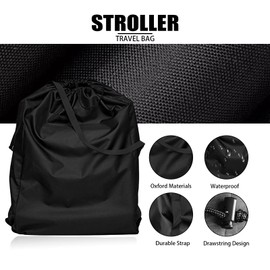 Kighdel Stroller Travel Bag for Airplane, 50 * 52 * 20cm Small Portable Durable Pram Bag, Waterproof Fabric for Buggy Travel Storage