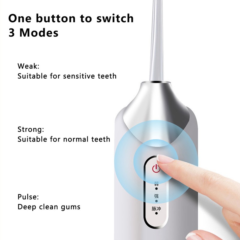 Electric Teeth Irrigator 360° Rotating Nozzle 3 Modes Plaque Remover