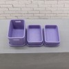 1/6 Scale Doll Storage Containers 6 With Lids Purple Bins