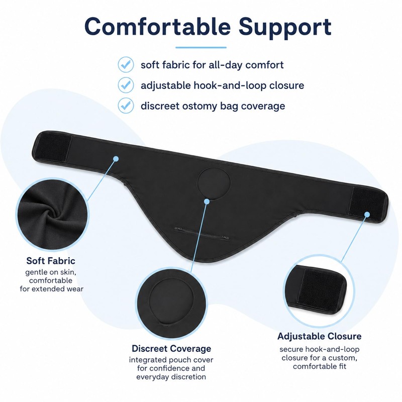 Stoma belt, one size, for men and women, outdoor activities,