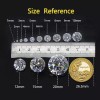 Jextech Aretes De Moissanita .3 Ct 4mm Plata Ley 925