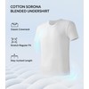 DAVID ARCHY Mens Undershirts Sorona Cotton Blend Moisture-Wicking Stretch Crewneck