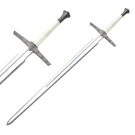 Blazing Steel Medieval Foam Sword Two Hand Sword Witche Hunting Sword (TV Silver)
