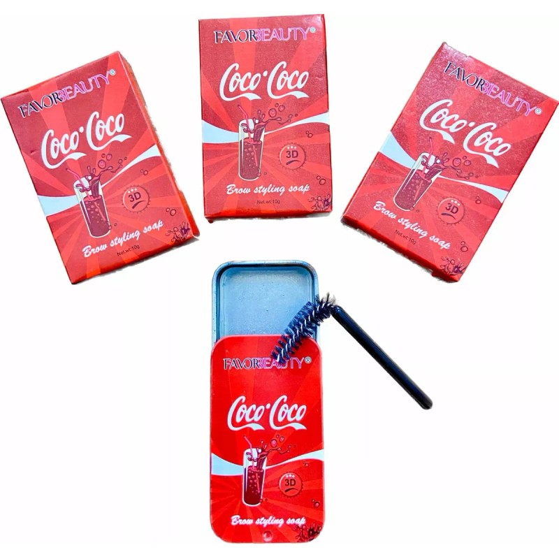 Favorbeauty Jabón Para Cejas Con Cepillo 4 Piezas