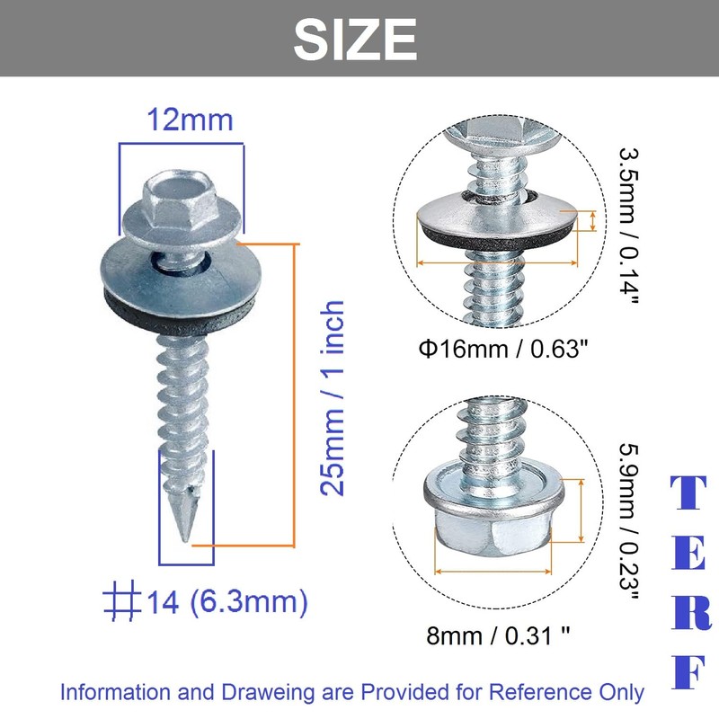 TERF® Thin Metal Corrugated Roofing Sheet to Timber Self Drilling