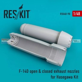 ResKit RESRSU480098U 1:48 ResKit F-14D Tomcat Open & Closed Exhaust Nozzles (HAS Kit)