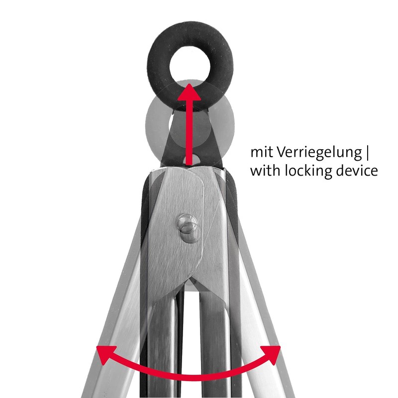 Westmark Barbecue tongs and serving tongs, with stainless steel beaker