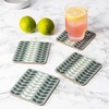 LAGO TERRA Set of 4 Leaf Print Drinks Coasters in