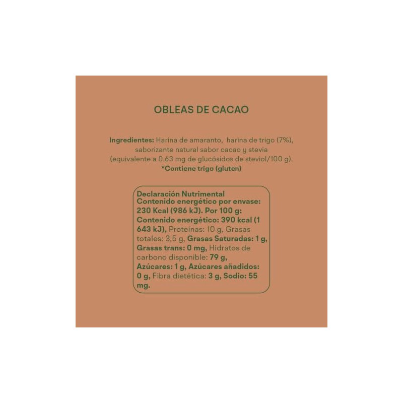 Come Verde - OBLEAS CACAO, 60g - 60g | Verde