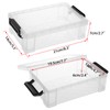 BTSKY Set of 4 Stackable Transparent Pen Boxes, Office Supplies