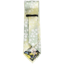 FORTUNA Tokyo Necktie, Nishijin Textile, Silk, Men's, Made in Japan, Cherry Blossom Pattern, Gradation, 24. Eternal Beauty, green (mint green)