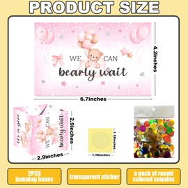 Sirjiera Birthday Surprise Pop-up Box, Pink Girl Decorative Surprise Box, Folding Bouncing Surprise Money Box with Color Sequins, Suitable for Girls Birthday Surprise Gift