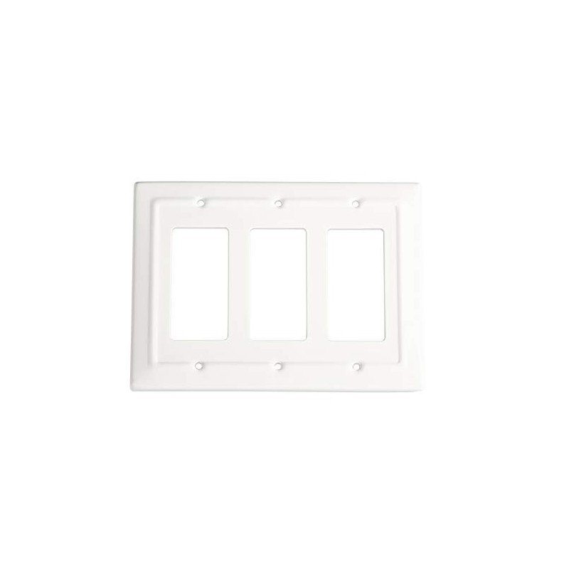 Monarch Abode 19059 Triple Switch Architectural Rocker Decorative Wall Plate