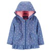 Carter's Toddler/Little Girls' Midweight Fleece Transitional Hooded Jacket, Chambray, 5/6