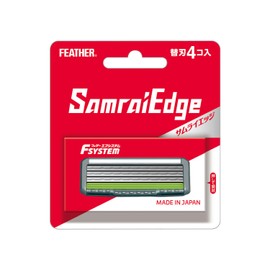 Feather F System Samurai Edge Replacement Blades, 4 Pieces