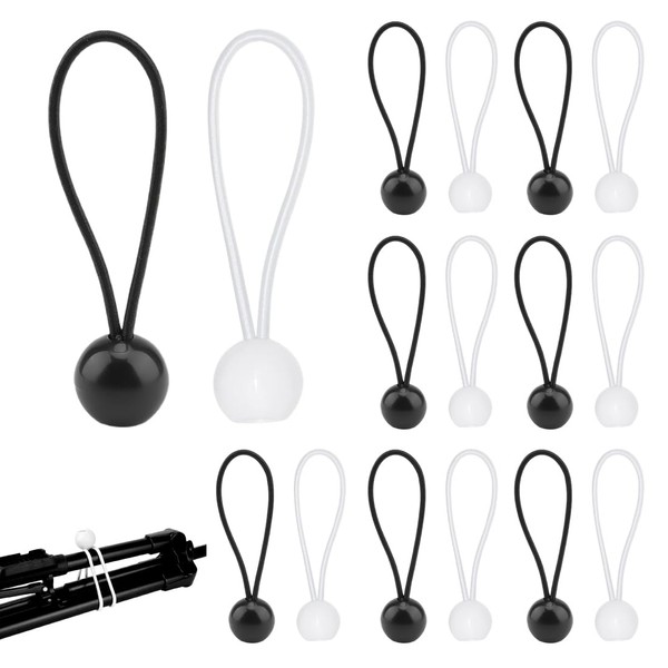Bungee Cords with Balls, 16 pieces Tarpaulin Bungee Cords, Bungee