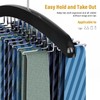 Upgraded Tie Rack 24 Hooks Wooden Tie Hanger Organizer, Tank