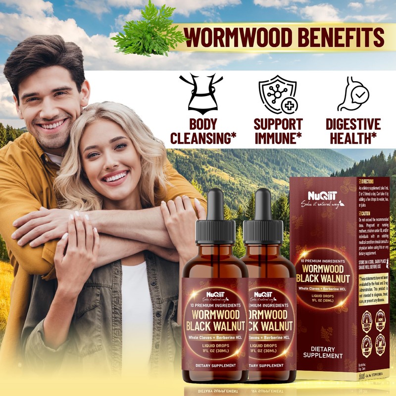 10in1 Wormwood Liquid Drops with Wormwood, Black Walnut, Whole Cloves,
