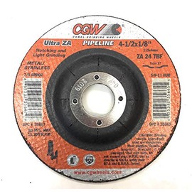 Depressed Center Wheels-Pipeline, Cutting / Light Grind - 4-1/2x1/8x7/8 za24-t-b pipeline t27 dp ct whl