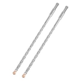 Hilpaty SDS Plus Hammer Drill Bit 8 x 250 mm x 2, Professional Masonry Drill with 4 Carbide Cutting Edges for Drilling in Stone, Concrete, Natural Stone, Brick Wall