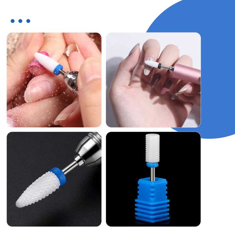 2 Piece Ceramic Nail Drill Set, Electric Nail Drill Bits