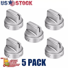 WB03X24818 5Pcs GE Stove Knob, OEM WB03X24818 For GE Gas Stove Knob PS11729081 AP5989029