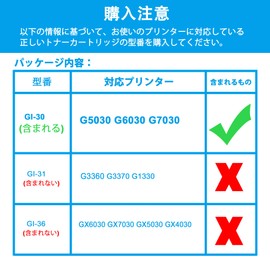 LCL for Canon GI-30 GI-30C GI-30M GI-30Y (3 Color Set, Cyan, Magenta, Yellow) Compatible Ink Bottle for Canon G5030/G6030/G7030