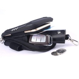 DFV mobile - Waterproof Reflective Armband Case with 2 Compartments Sport Running Walking Cycling Gym for Energizer Power Max P550S - Black