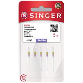 Singer 5 Sewing Machine Needles 2045 (100/16) Elastic Fabrics