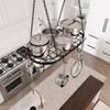 24.4” Metal Pot Rack Hanging, Oval Pan Rack Hanging with