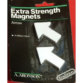 Aronson Extra Strength Magnets White Arrow Perfect for Teachers 2pk