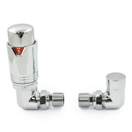 Thermostatic Radiator Valve Chrome Corner TRV – Style (Chrome)