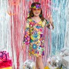 MRYUWB 70s Hippie Dress for Girls, 1970s Outfits Peace Sign