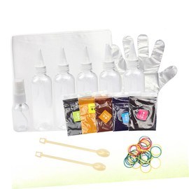 STOBOK Tie Dye Pigment Set 5 Bottles of DIY Clothing Dye Elastic Bands Safe for Boys and Girls Student Art Craft Supplies Home Dyeing Tools
